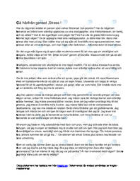 Krönika om Stress i Svenska