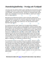 Statsskicksjämförelse | Sverige och Tyskland