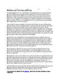 Medea: Ett kvinnoporträtt Analys