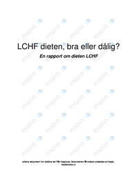 Fördjupningsarbete | LCHF | bra eller dåligt