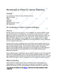Exempel på Novellanalys av Pälsen