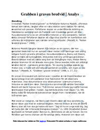 Grabben i graven bredvid | Analys