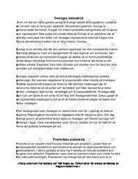 Sverige & Frankrike | Statsskick | Jämförelse