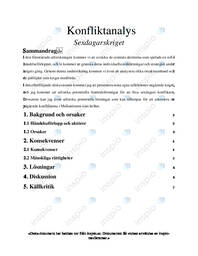 Sexdagarskriget | Analys