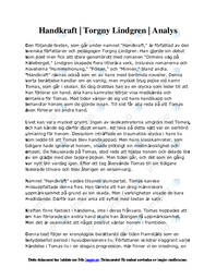 Handkraft | Torgny Lindgren | Analys