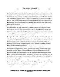 Speech about fashion | Engelska uppgift