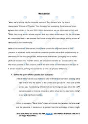 Manuscript | Engelska uppgift | A i betyg