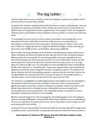 The big ladder | Engelska uppgift