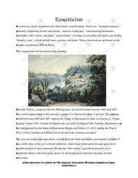 Ecocriticism | Analyse