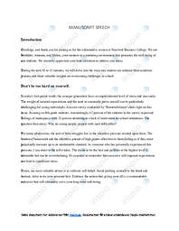 You can what you will | Student well-being manuscript | Speech