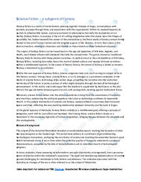 Science Fiction: A subgenre of Fantasy