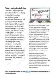 Adolescents and cyberbullying | Engelska uppgift