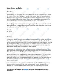 Love letter to Daisy | The Great Gatsby