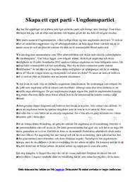 Skapa ett eget parti | Ungdomspartiet
