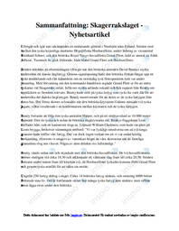 Sammanfattning: Skagerrakslaget | Nyhetsartikel
