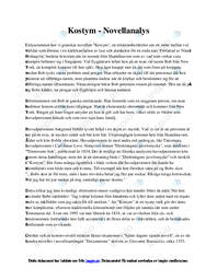 Svenska A | Kostym | Novellanalys