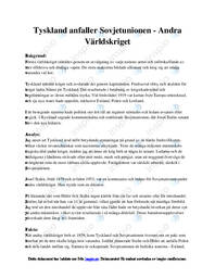 Tyskland anfaller Sovjetunionen | Andra Världskriget