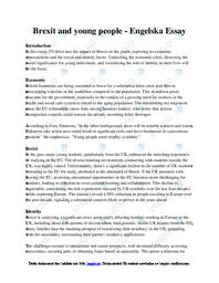 Brexit and young people | Engelska Essay