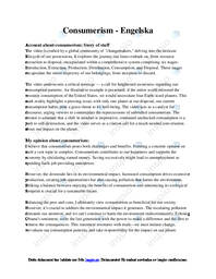 Consumerism | Engelska