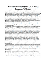 5 Reasons Why Is English The “Global Language” of Today