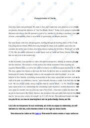 Characterization of Charlie | Engelska
