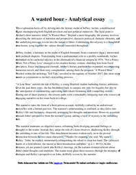 A wasted hour | Analytical essay